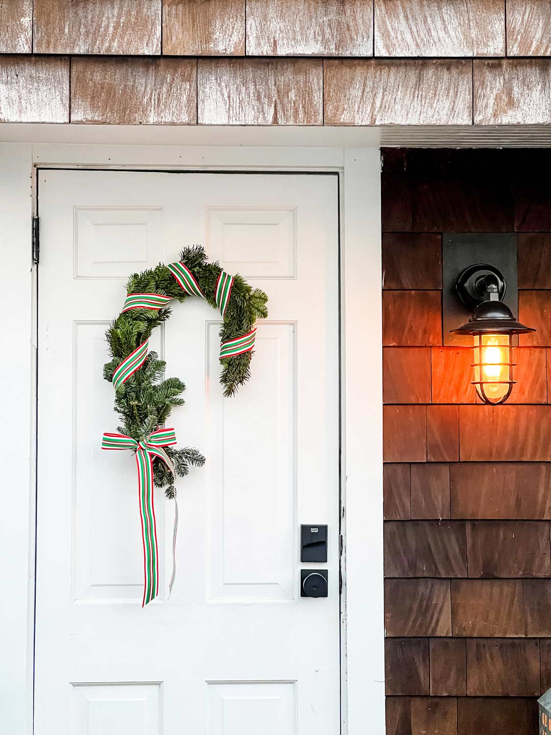 How to Make a Simple Candy Cane Wreath for the Holidays | Most Lovely Things