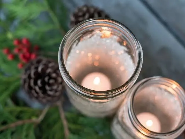 How to Make Glittered Mason Jar Lanterns | HGTV