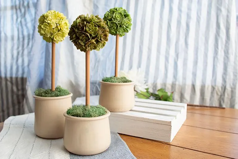 How to Make Mini Topiary Trees | DIY Faux Plants