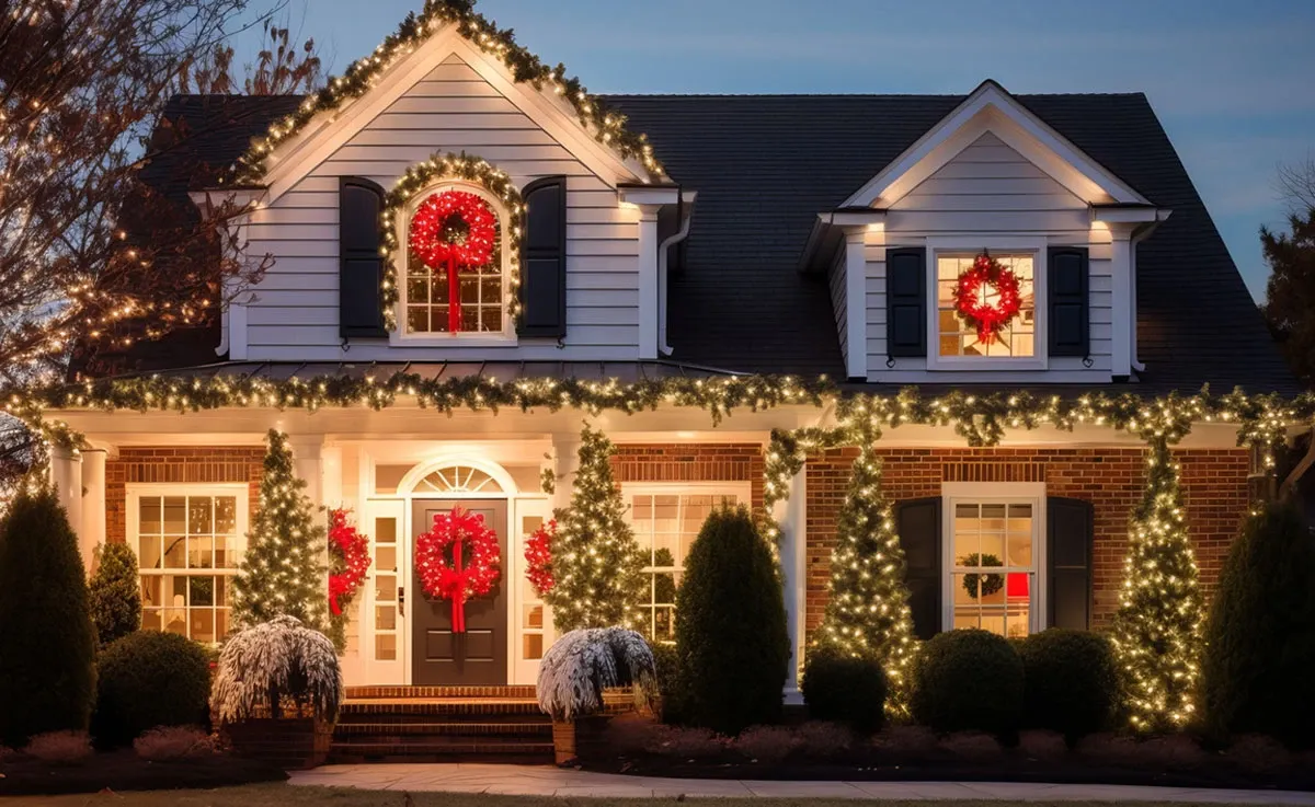 How to Outline Your House with Christmas Lights - OSJL Inspires