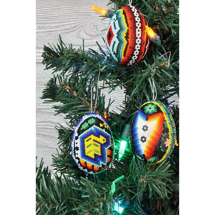 Huichol Bead Art Collection - Huichol Egg Ornaments - HEGG01