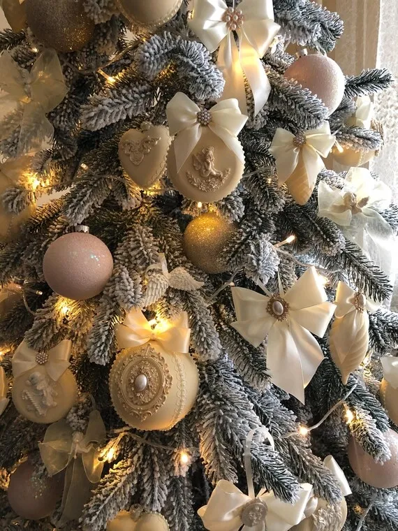 Ivory Christmas Ornaments - Designer Picks | Foter