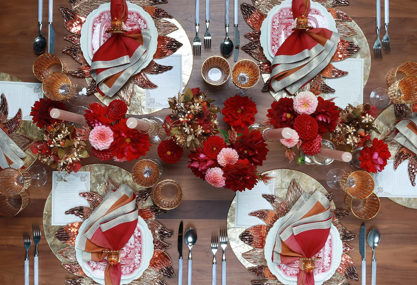 Layer Your Thanksgiving Table with Luxurious Embroidered Napkins | Kim