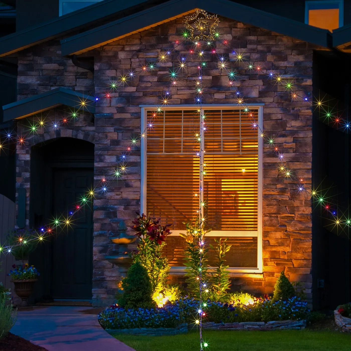 LED Christmas String Lights with Timer Remote & Modes 750 / Transparent Cord | Multi-color + Warm White | 9 Modes | Remote Control