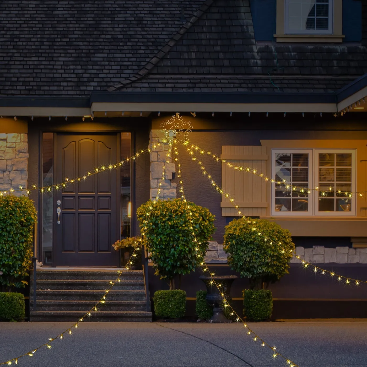 LED Christmas String Lights with Timer Remote & Modes 750 / Transparent Cord | Multi-color + Warm White | 9 Modes | Remote Control