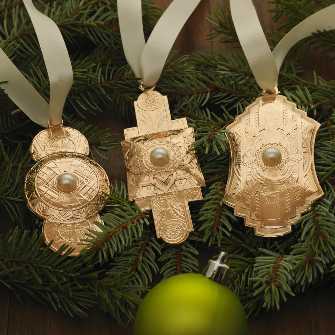 Limited Edition Century Ornament 3-Piece Set (Plated Rose Gold) - Wendell August Forge