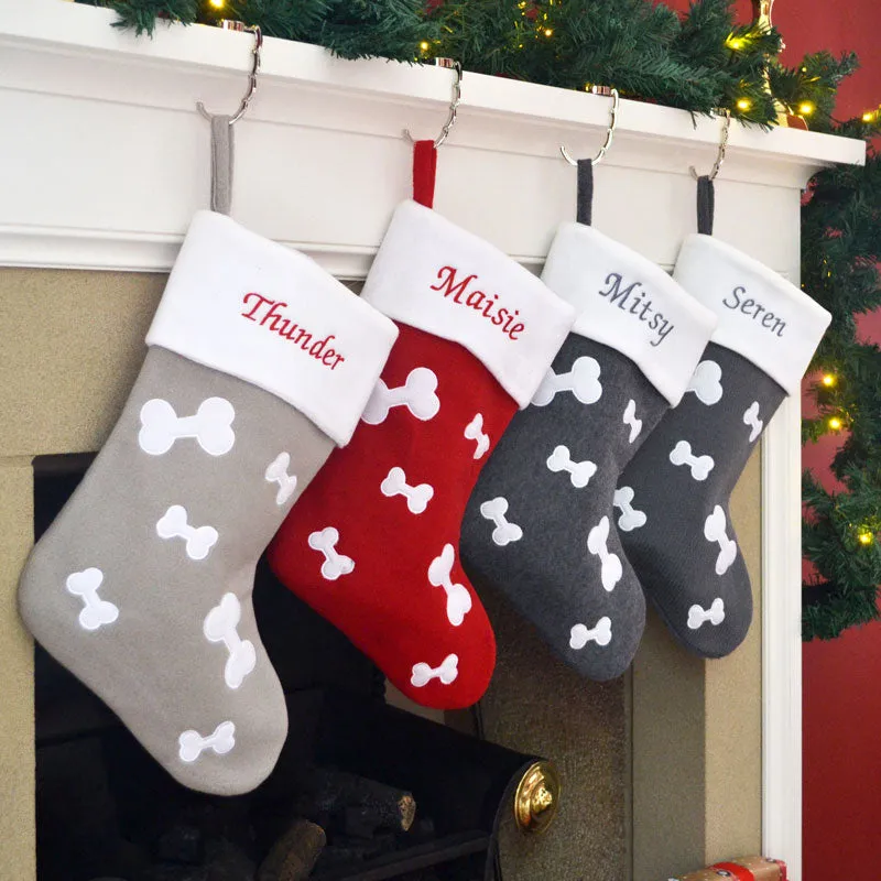Luxury Custom Christmas Stockings Custom Luxury Personalised Monogrammed  Embroidered Quilted Christmas Stocking