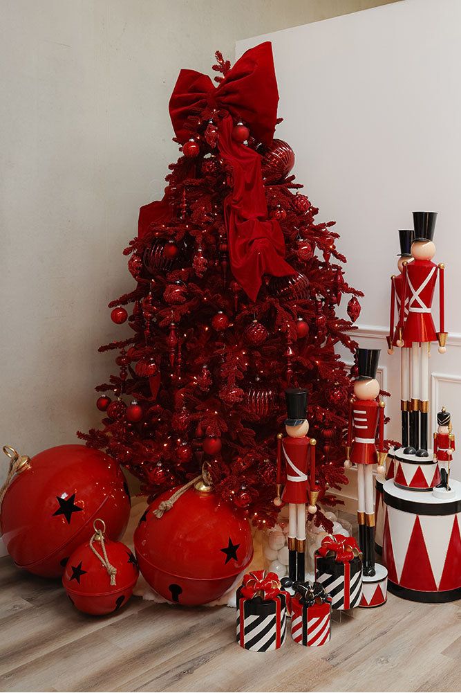 Luxury Pre-Lit Ruby Red Christmas Tree | 6ft & 8ft | Dancer & Dasher