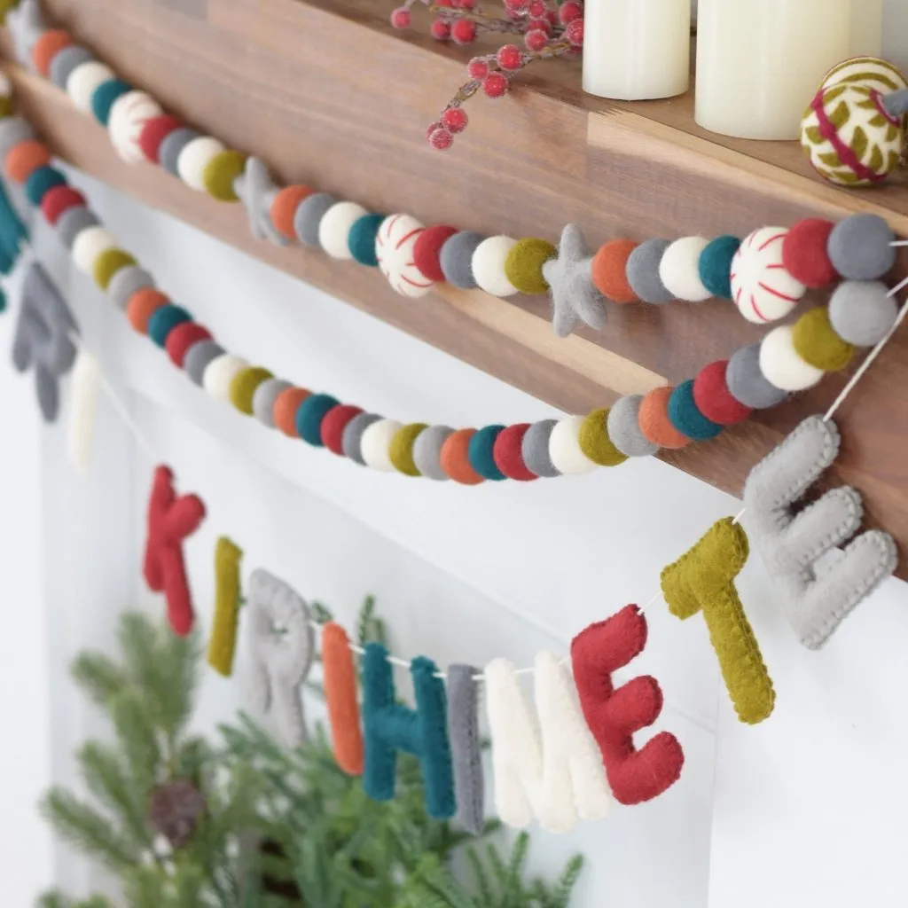 Meri Kirihimete Felt Banner | Christmas Decorations Tik Tak Design Co.