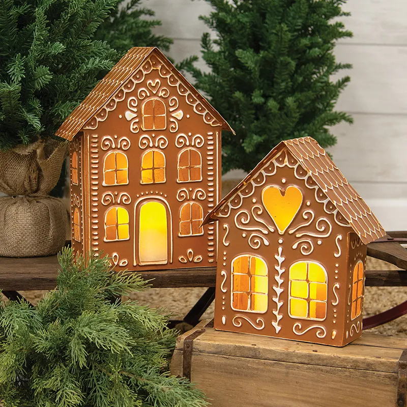 Metal Gingerbread House Luminary, 12'H