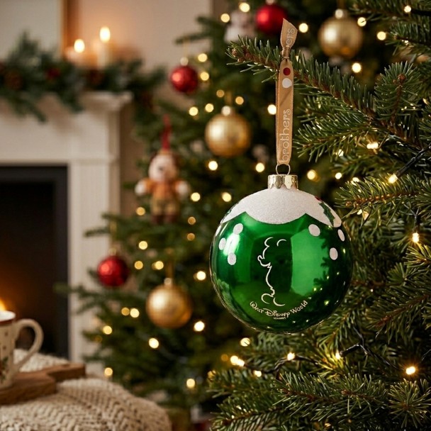 Mickey Mouse Glass Ornament by Arribas – Walt Disney World – Green – Personalized | Disney Store