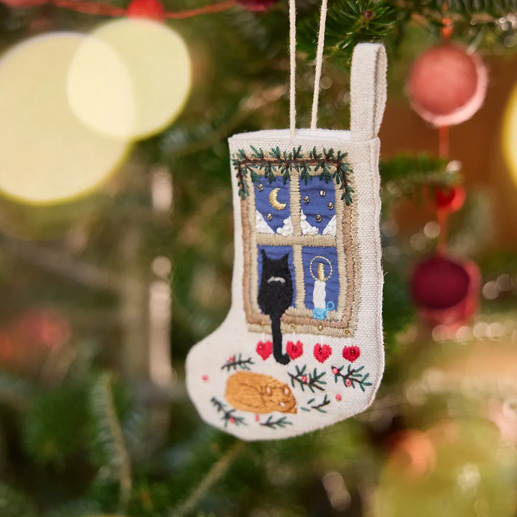 Mini Holiday Cats Stocking Ornament