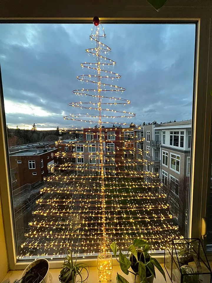 Minimal & Modern DIY Wall Christmas Tree (For Windows Too!) • The Budget Decorator