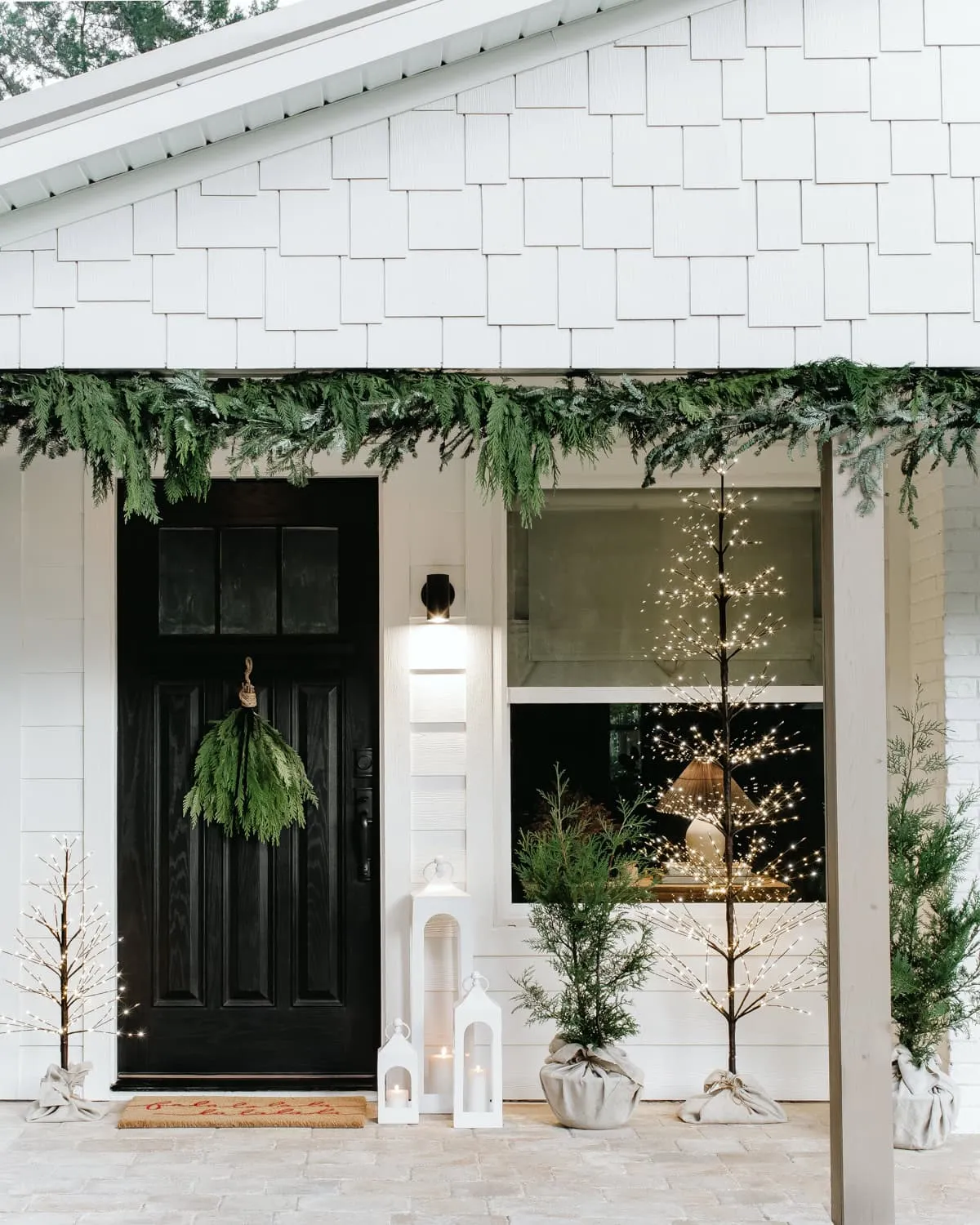 Modern Christmas Front Porch Ideas Story - A Blissful Nest