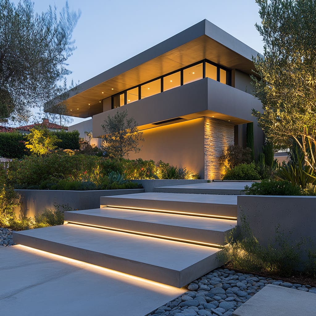 Modern Home Exteriors: Architecture, Landscaping, Lighting