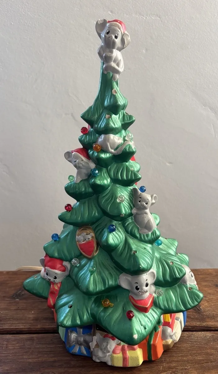 Mouse Ornament Ceramic Mouse Christmas Tree Playful Christmas Mouse Ornament  Treetime