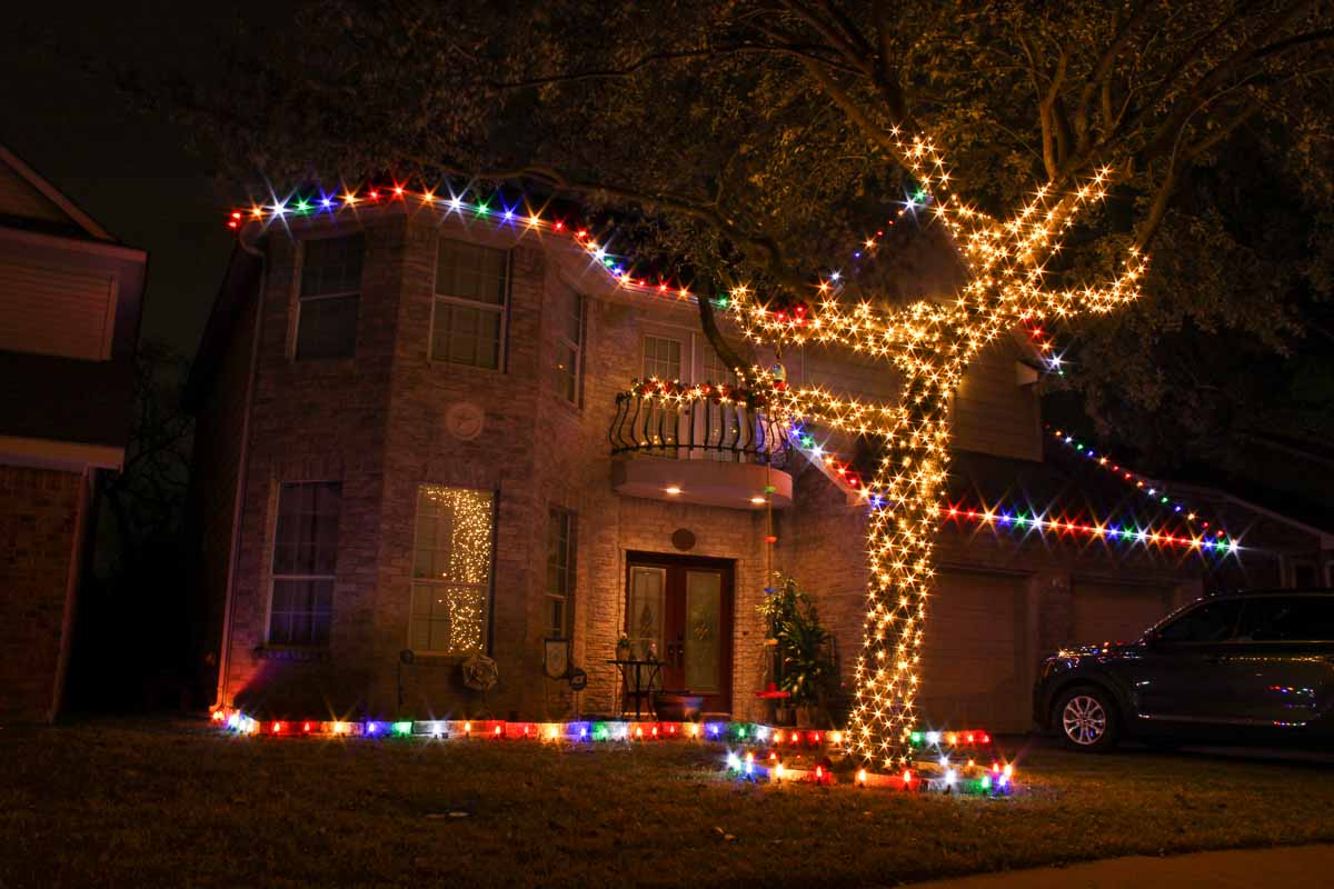 Multicolored Lights with Tree Wrap - Elegant Glow Lighting