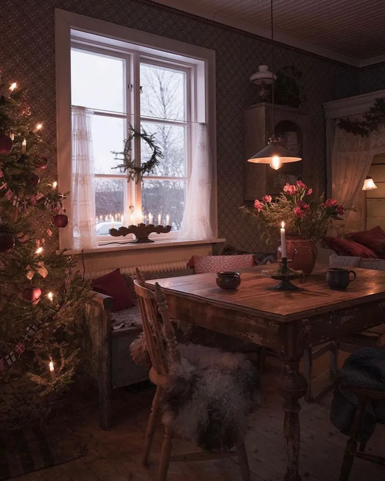 my scandinavian home: A Charming Swedish cottage in the Snow, ready for Jul
