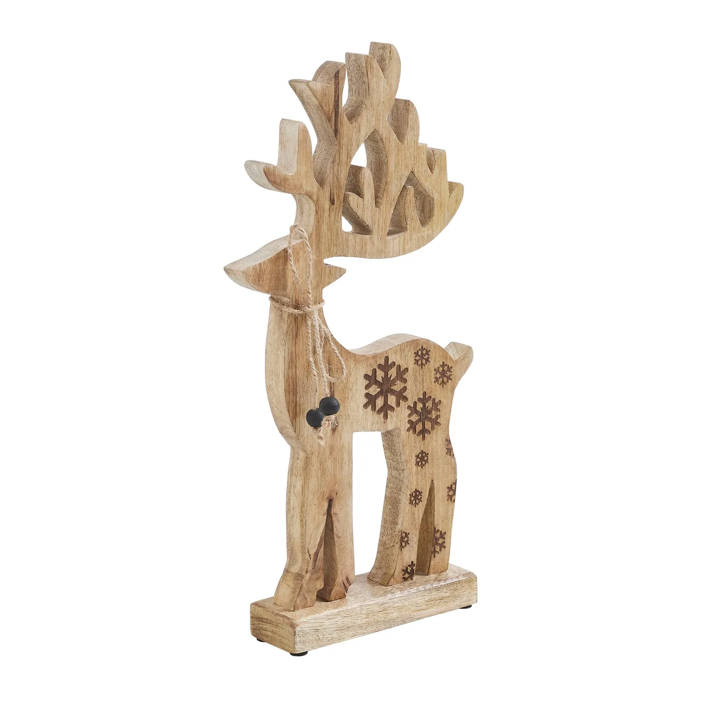 Natural Wooden Snowflake Reindeer – VHC Brands Home Decor