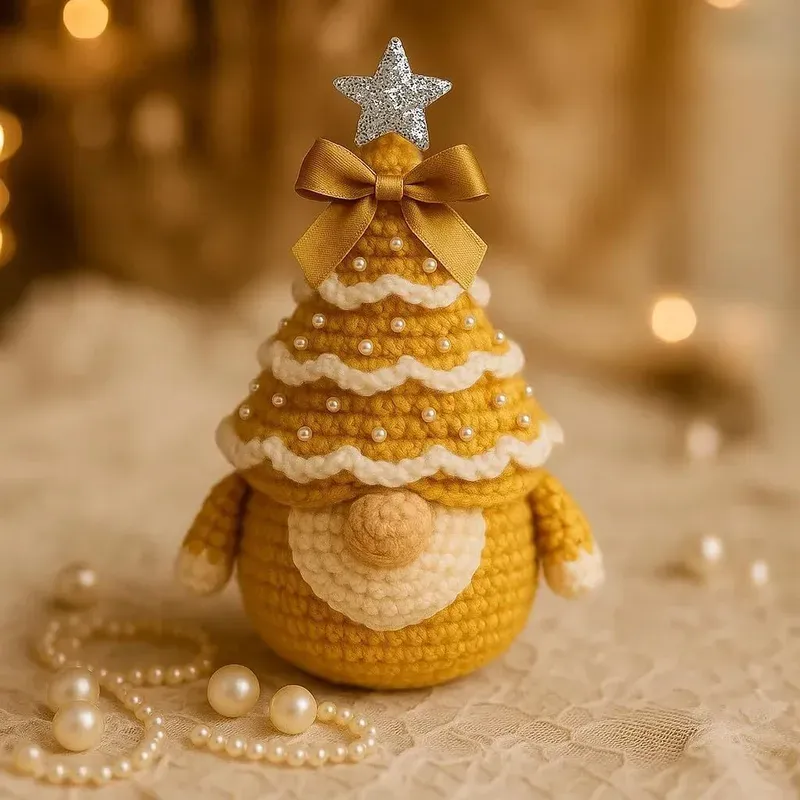 New DIY Crochet Christmas Tree Gnome Keychain Handmade Woolen Miniature  Figures Christmas Decorations Craft Supplies - Nihaojewelry