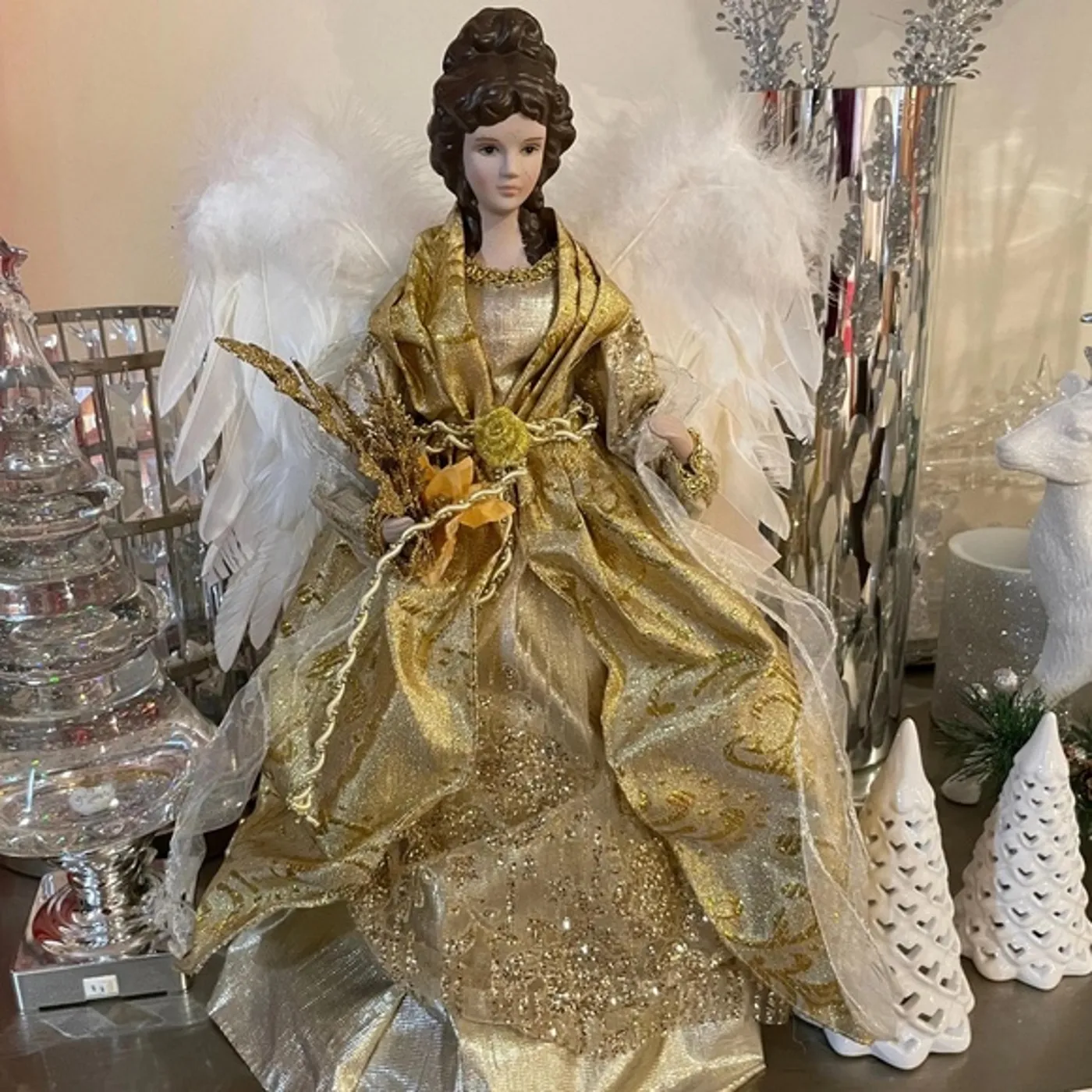 NEW Large Gold Angel Holiday Seasons | Mercari