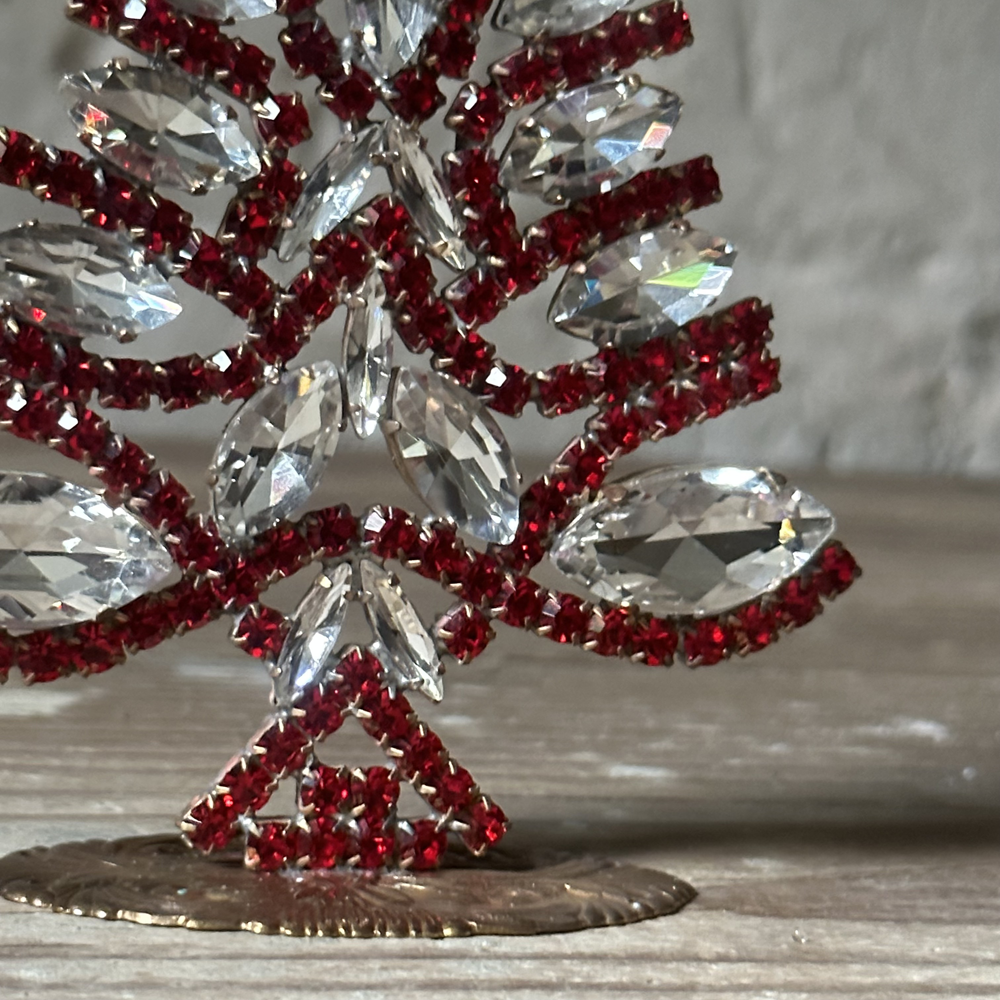 Nostalgic Jeweled Clear & Red Crystal Tree