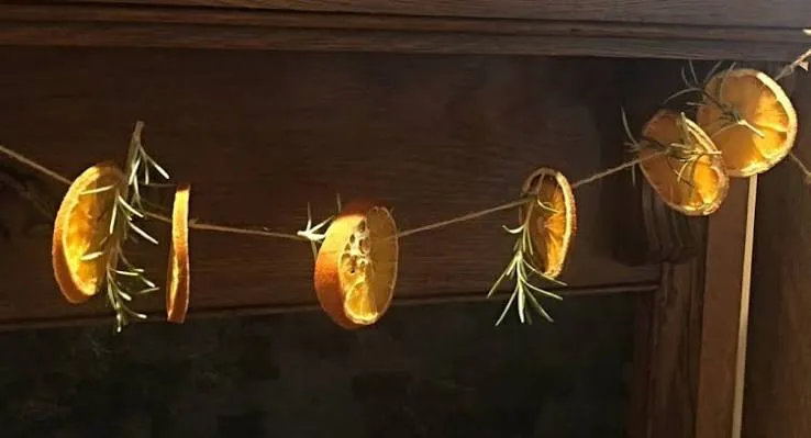 orange slice garland - grace grits and gardening