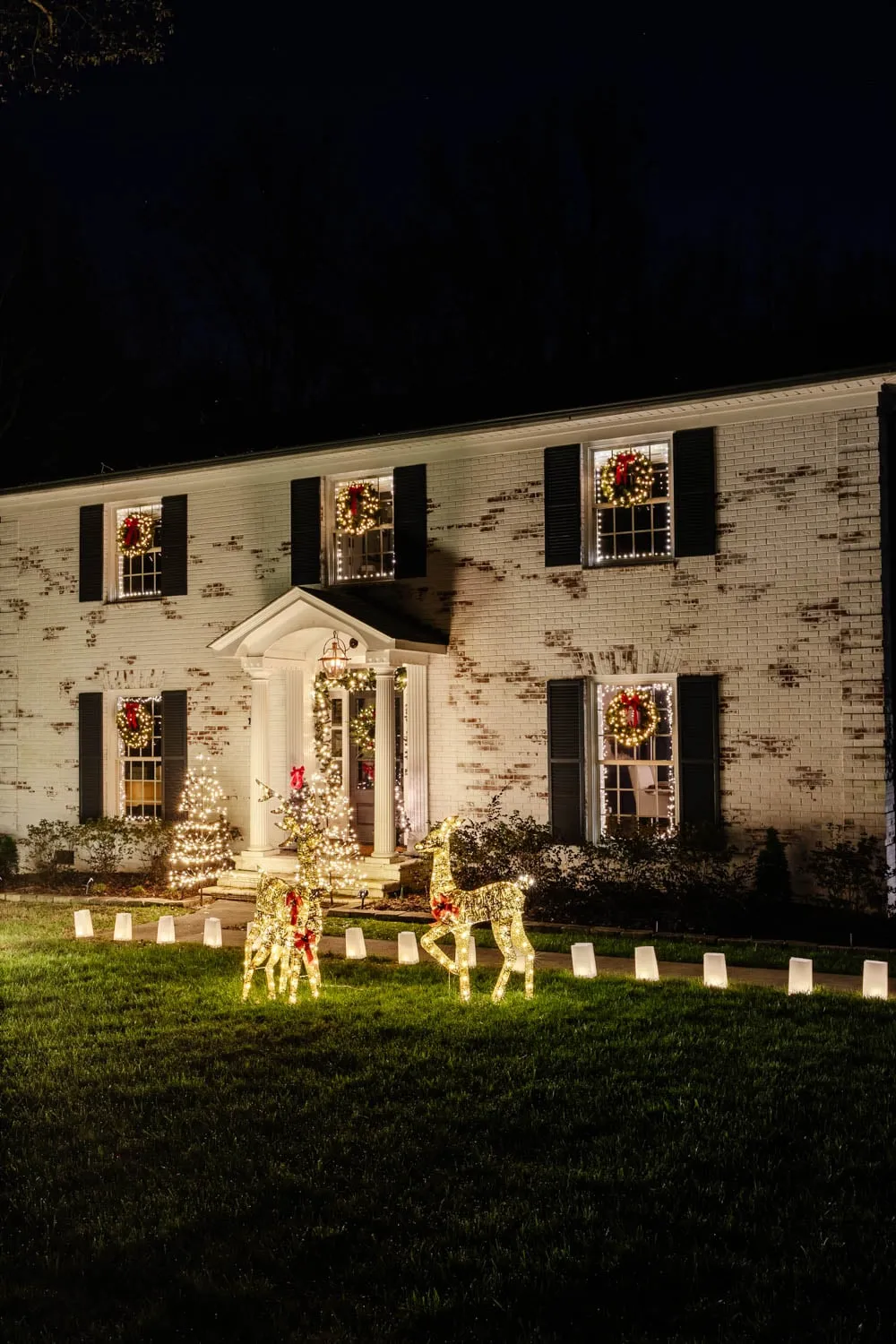Outdoor Christmas Lawn Decorating Ideas (No Ladder Required) - Bless'er  House