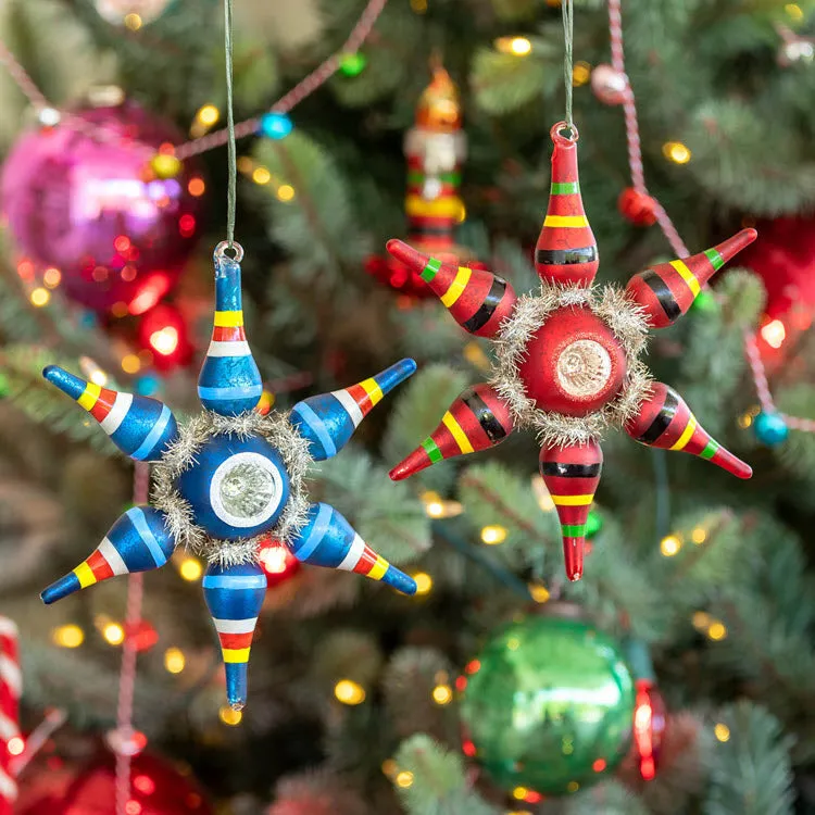Park Hill Retro Glass Starburst Ornament 2 Assorted Styles Set/6 – A Colorful Farmhouse
