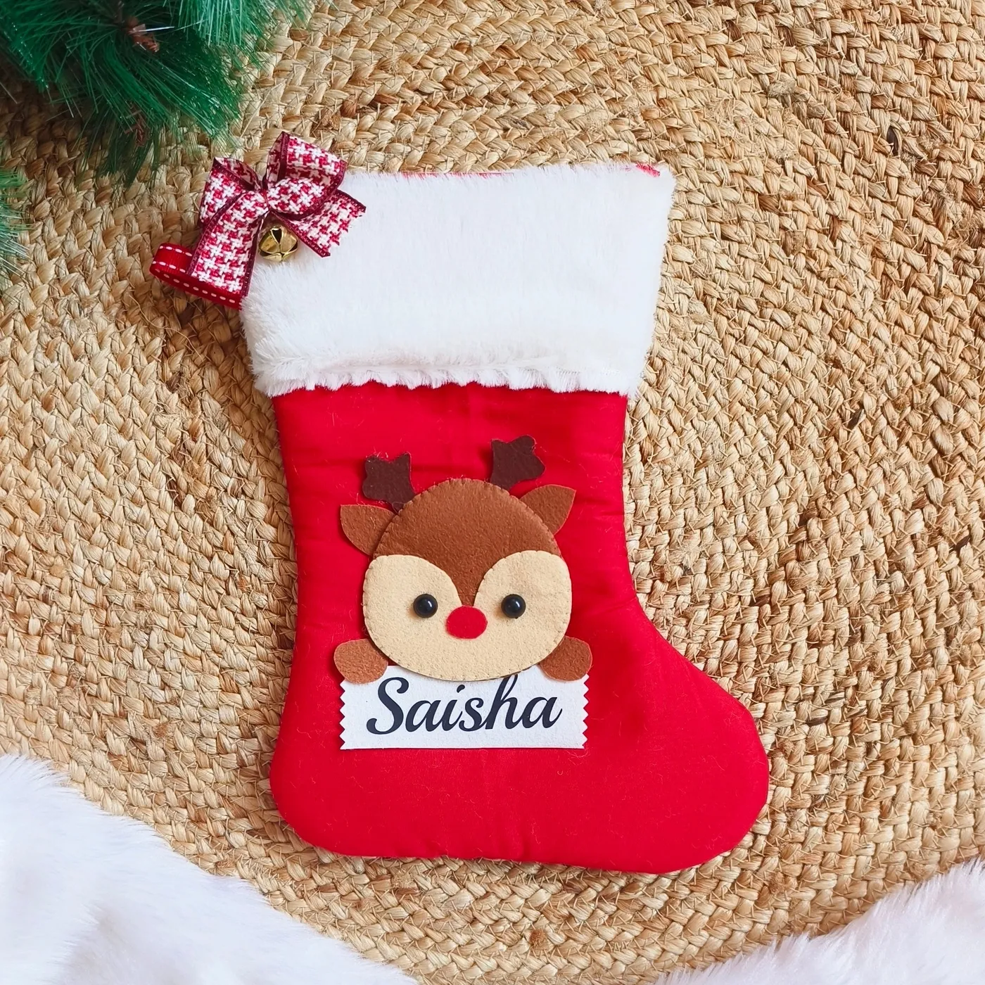 Personalized Cotton Christmas Stockings | Custom Name & Characters |  Premium Festive Decor – KRAFTAFFAIRES