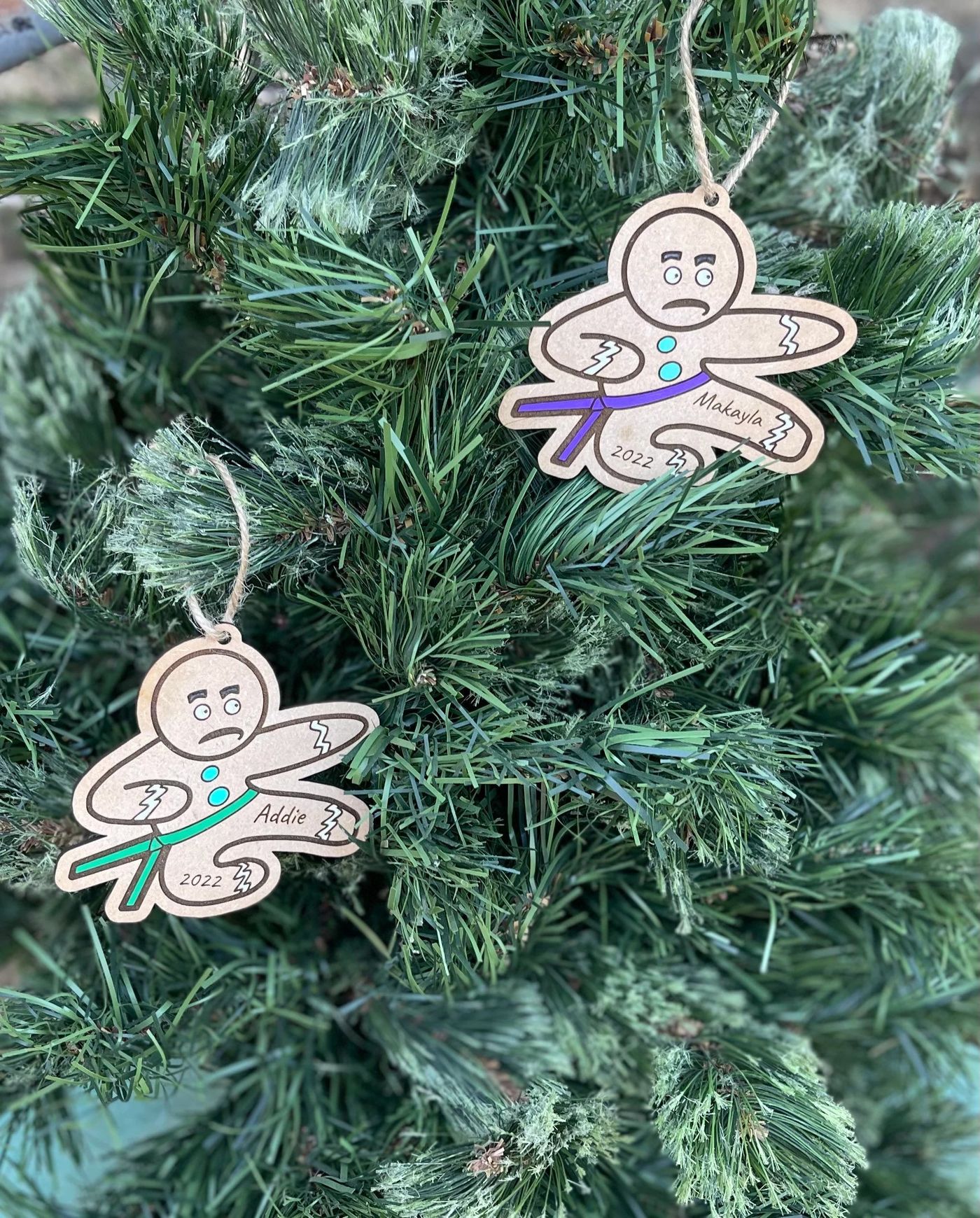 Personalized Karate MMA Gingerbread Ornament | Customizable Belt Color –  Okie Original