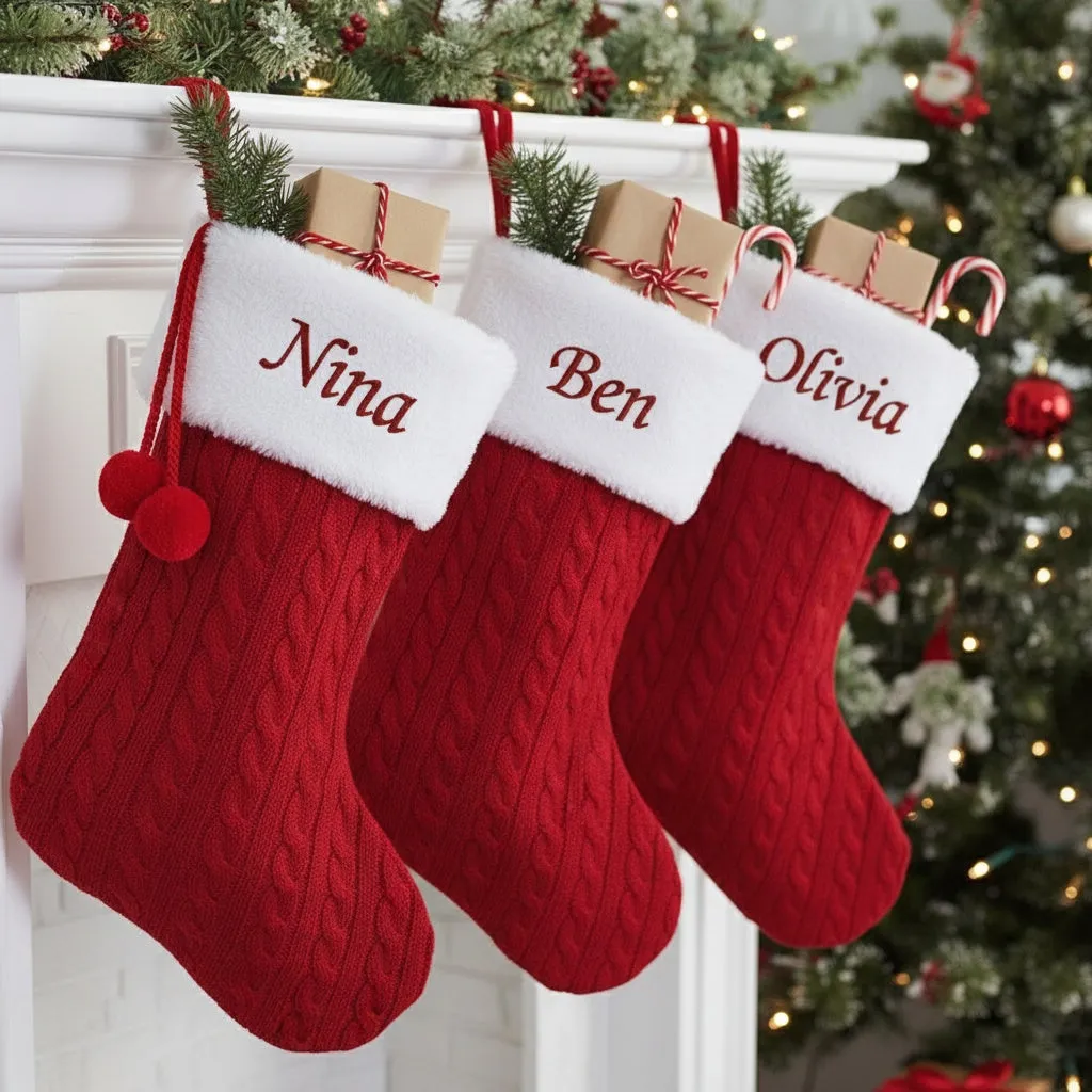 Personalized Knit Stockings with Cuff – Personalized Guru