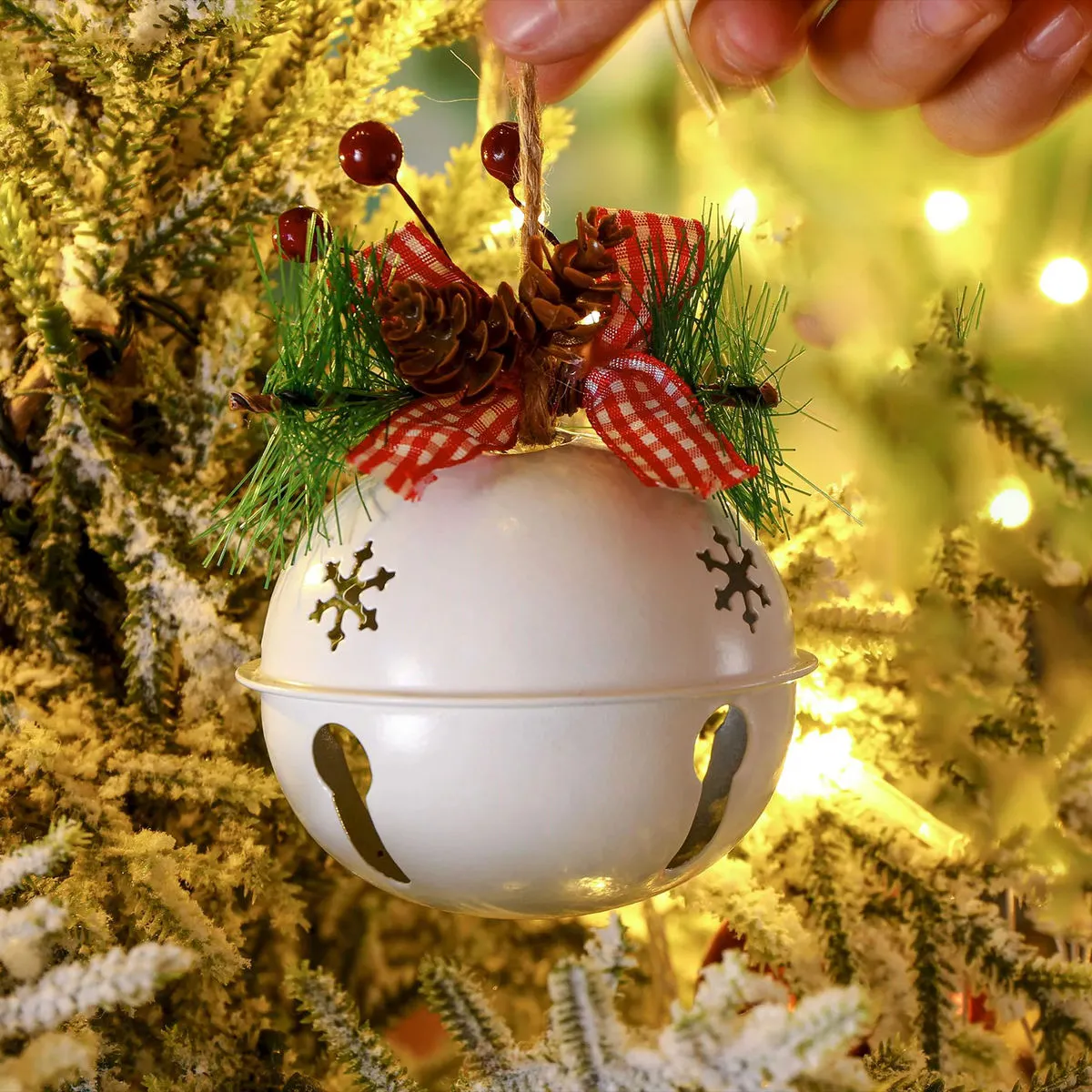 Personalized Set - Personalized Christmas Tree Ornament - Custom Name & Year's Jingle Bell - Custom 2026 Jingle Bell -