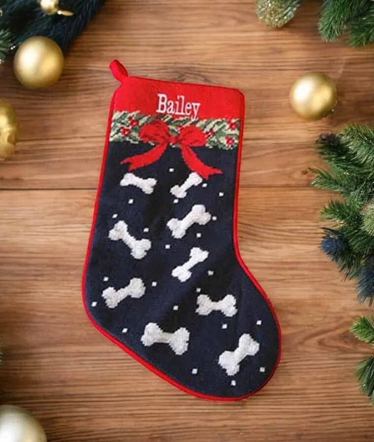 Pet Stockings | Needlepoint Cat Stocking | Dog stocking – A Pet's World