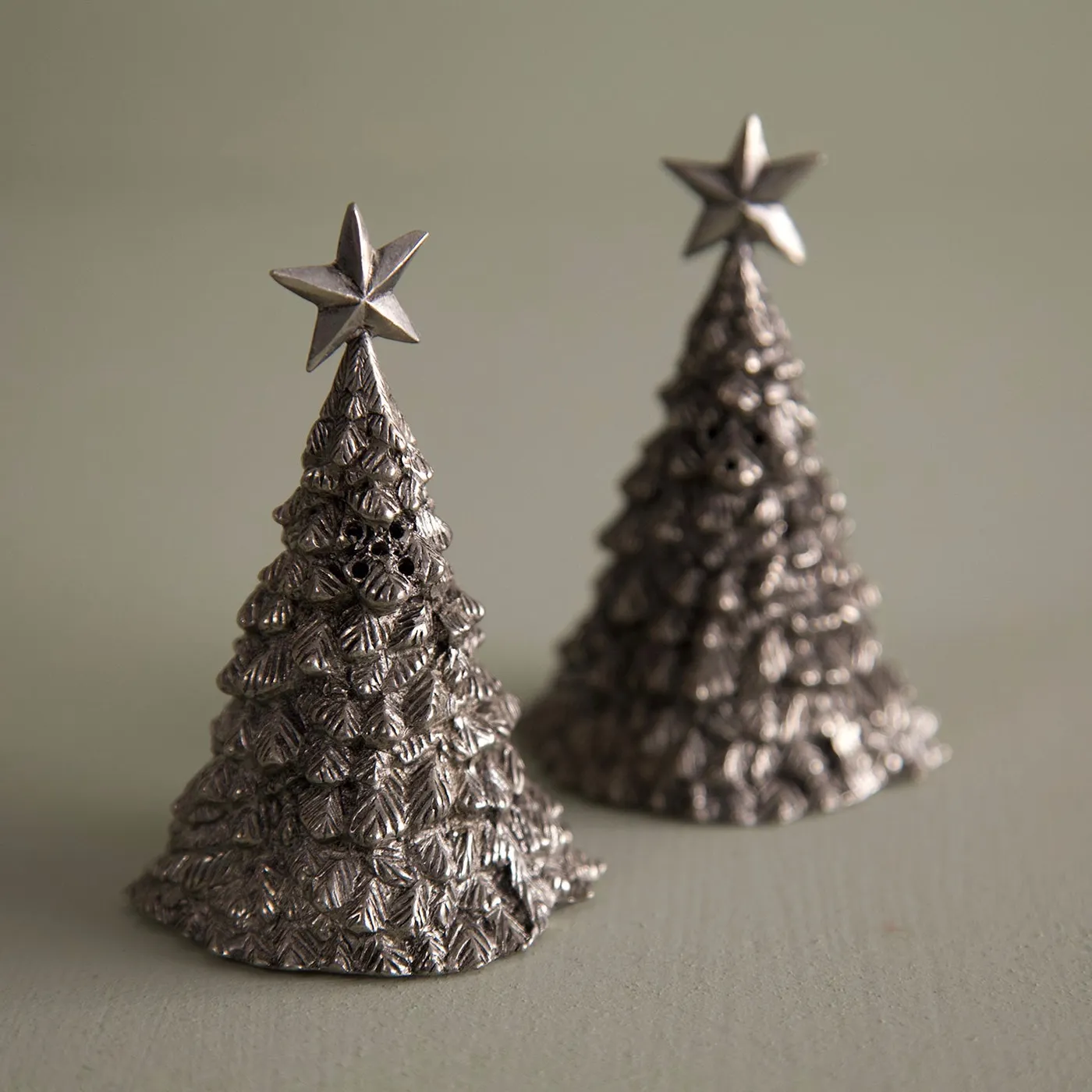 Pewter Salt & Pepper Shakers / Christmas Trees + sett – One Mercantile /  Sett