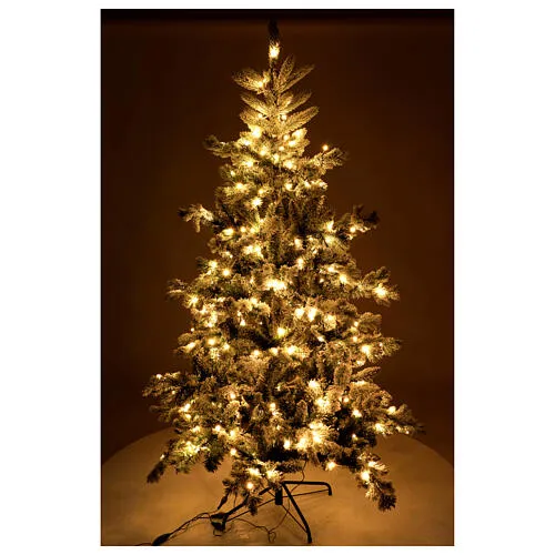 Pine Christmas tree 210 cm 450 warm white LEDs flocked poly | online sales  on HOLYART.com