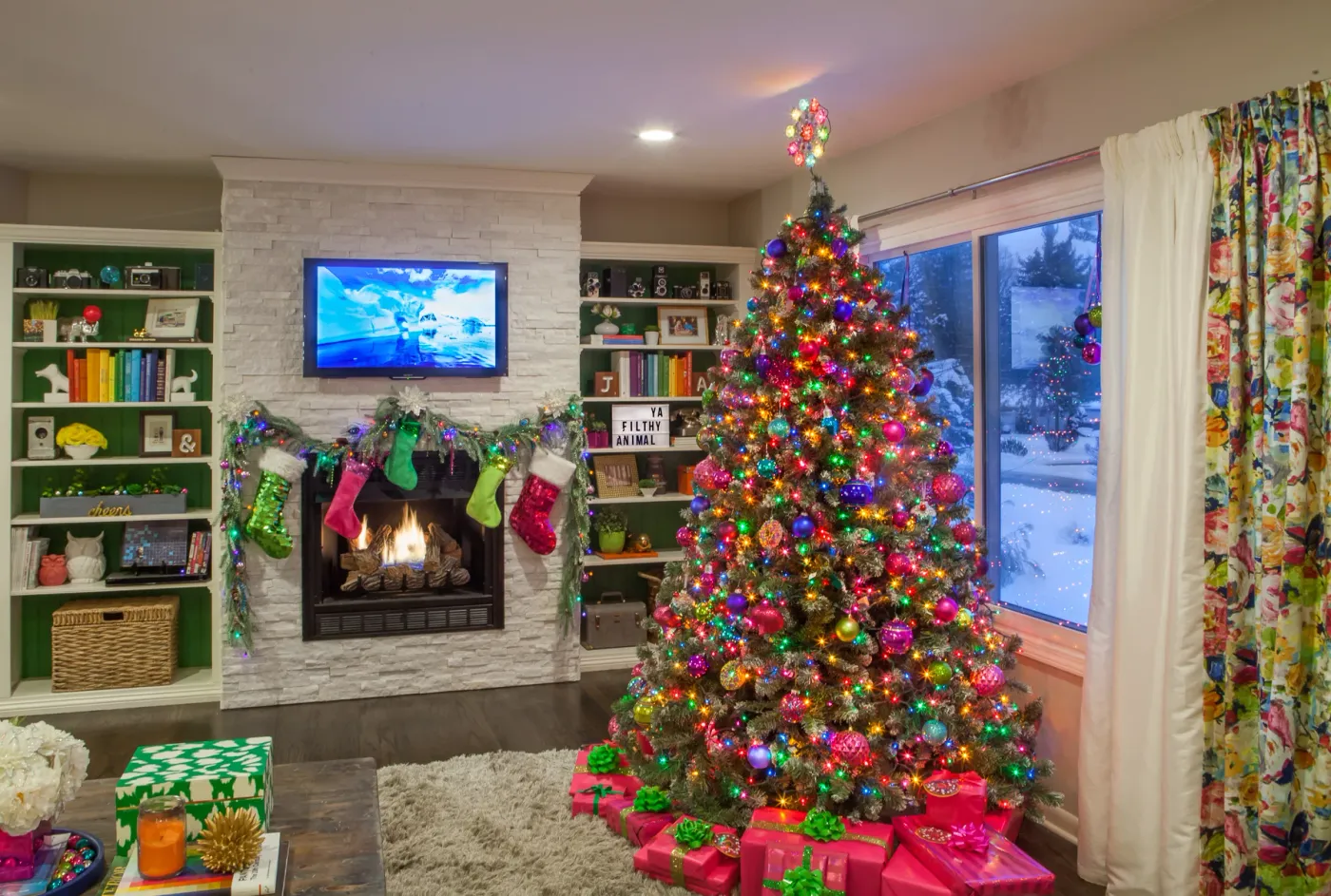 pink and green christmas — Design Blog — Grand Rapids Interior Design | Fuchsia Design