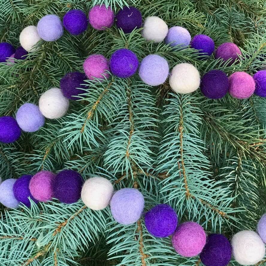 Pom Pom Felt Garland Christmas