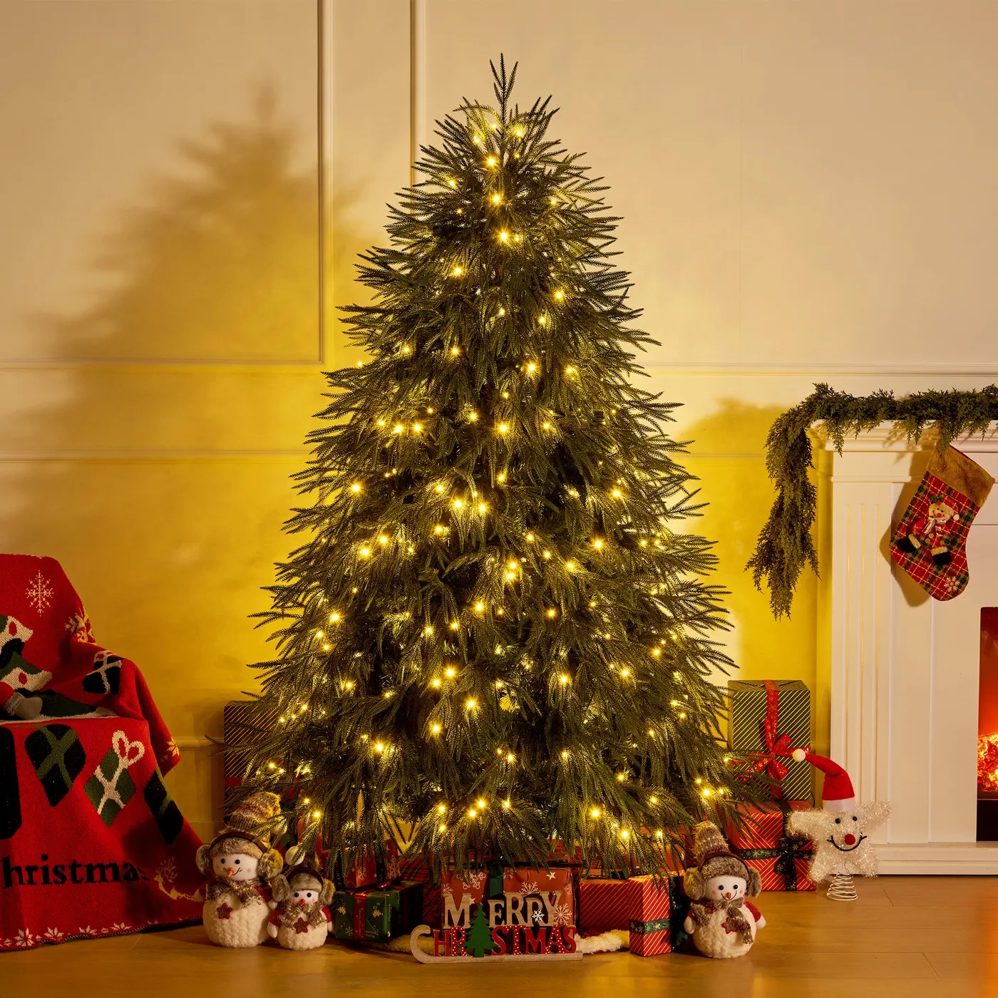 Pre-Lit Artificial Christmas Tree 4.4–7.4FT | VeriNatural
