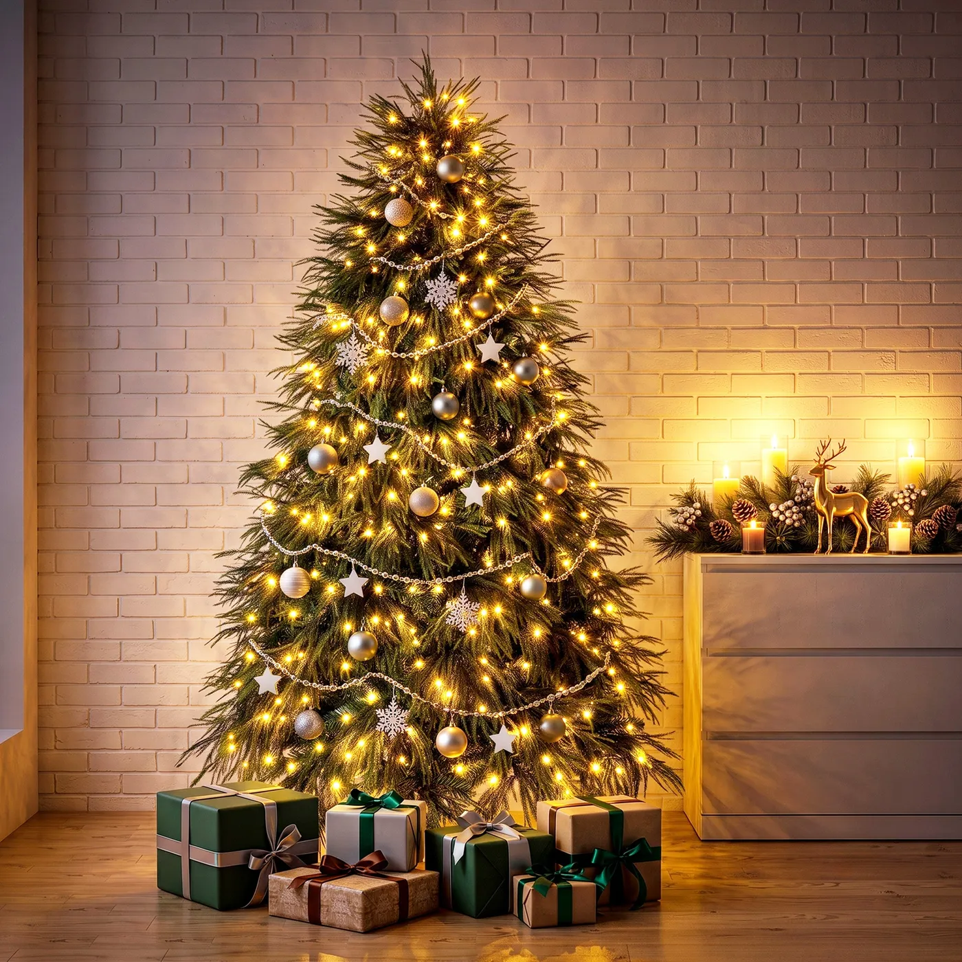 Pre-Lit Artificial Christmas Tree 4.4–7.4FT | VeriNatural