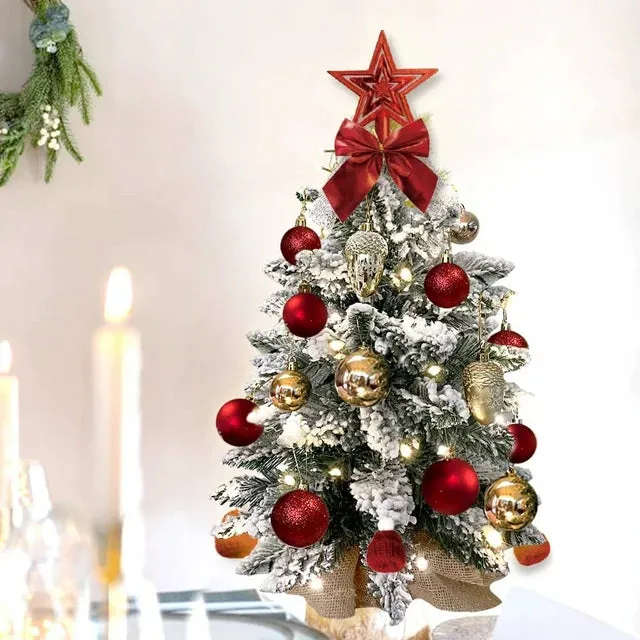 Pre-Lit Mini Christmas Tree 24 Small Christmas Tree Tabletop Christmas Tree Christmas Indoor Decorations...