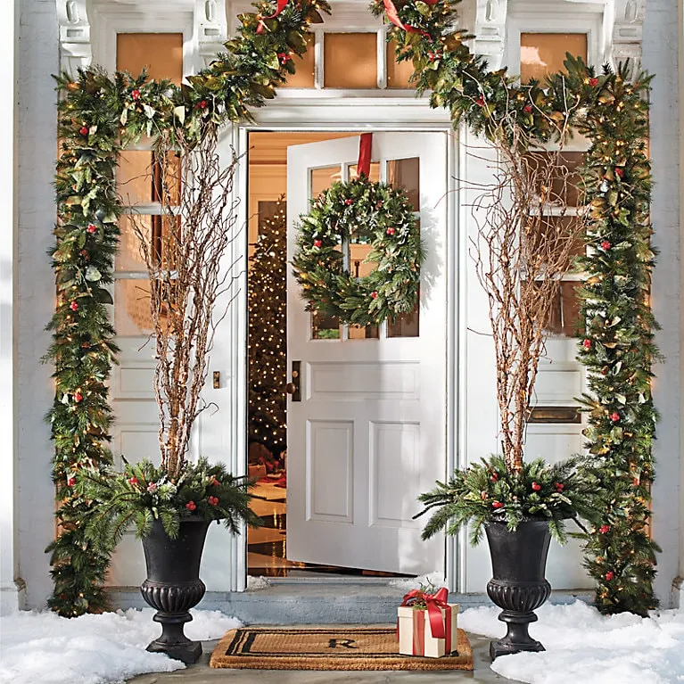 Pre-lit Woodland Christmas Garland | Grandin Road