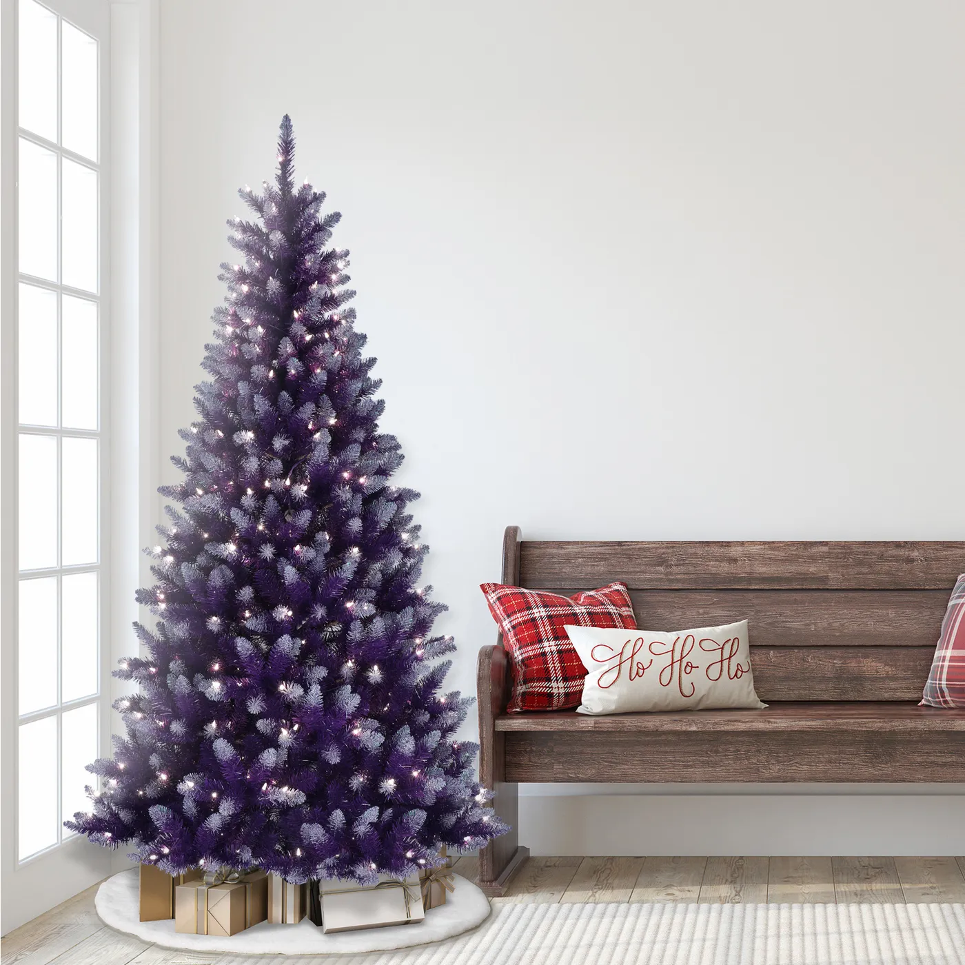 Puleo International 6.5' Pre-Lit Fashion Purple Christmas Tree
