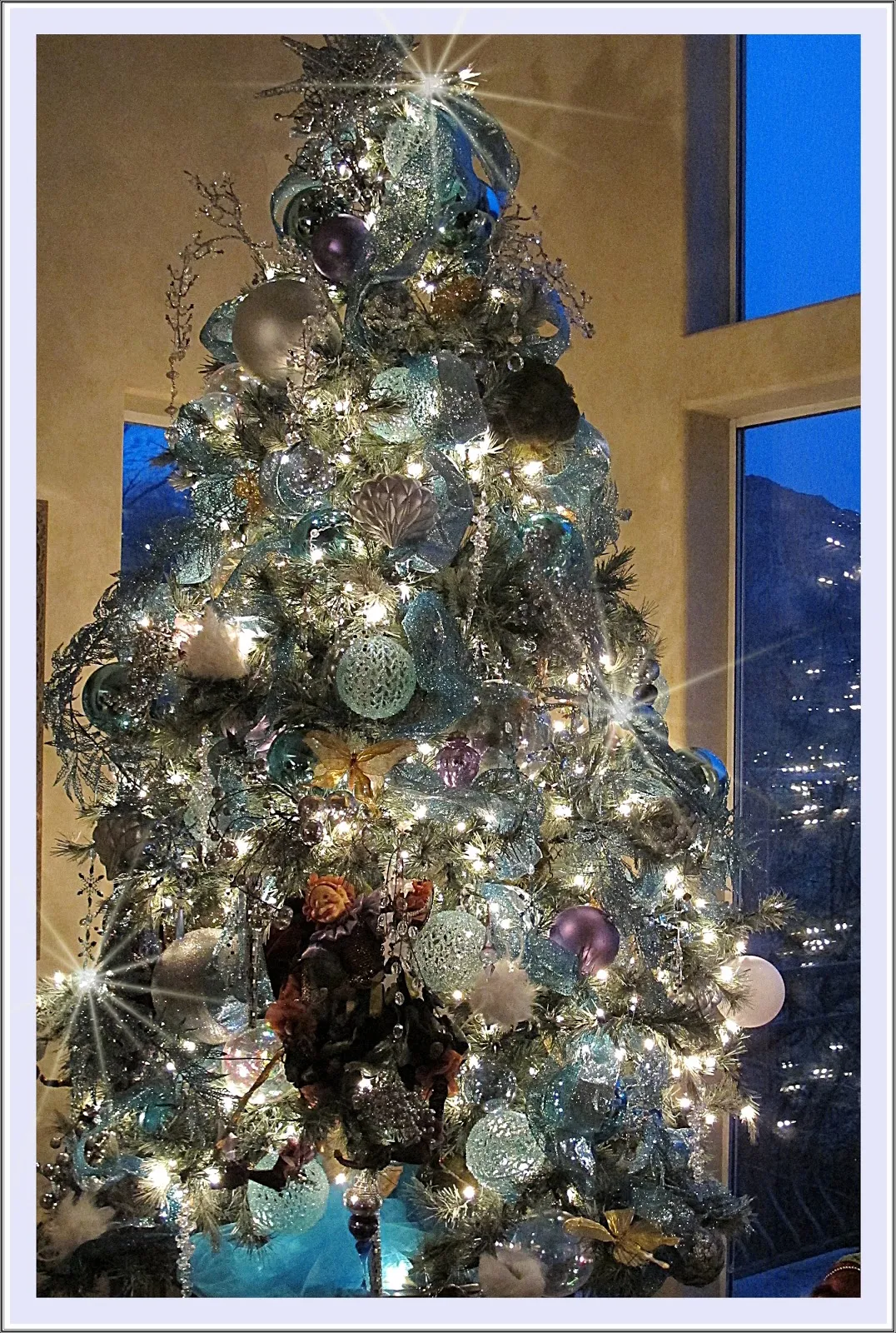 Purple Chocolat Home: Icy Aqua Splendor - My New Christmas Tree Decor