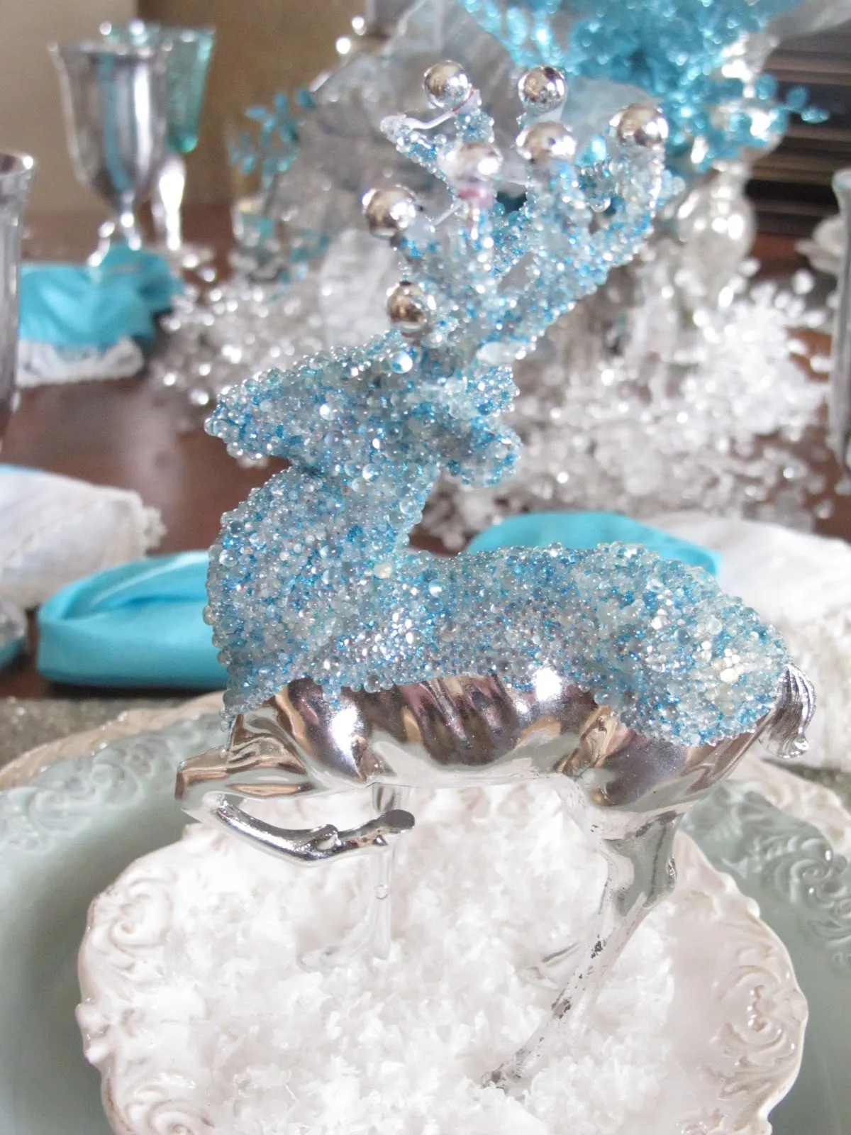 Purple Chocolat Home: Icy Winter Stag Table