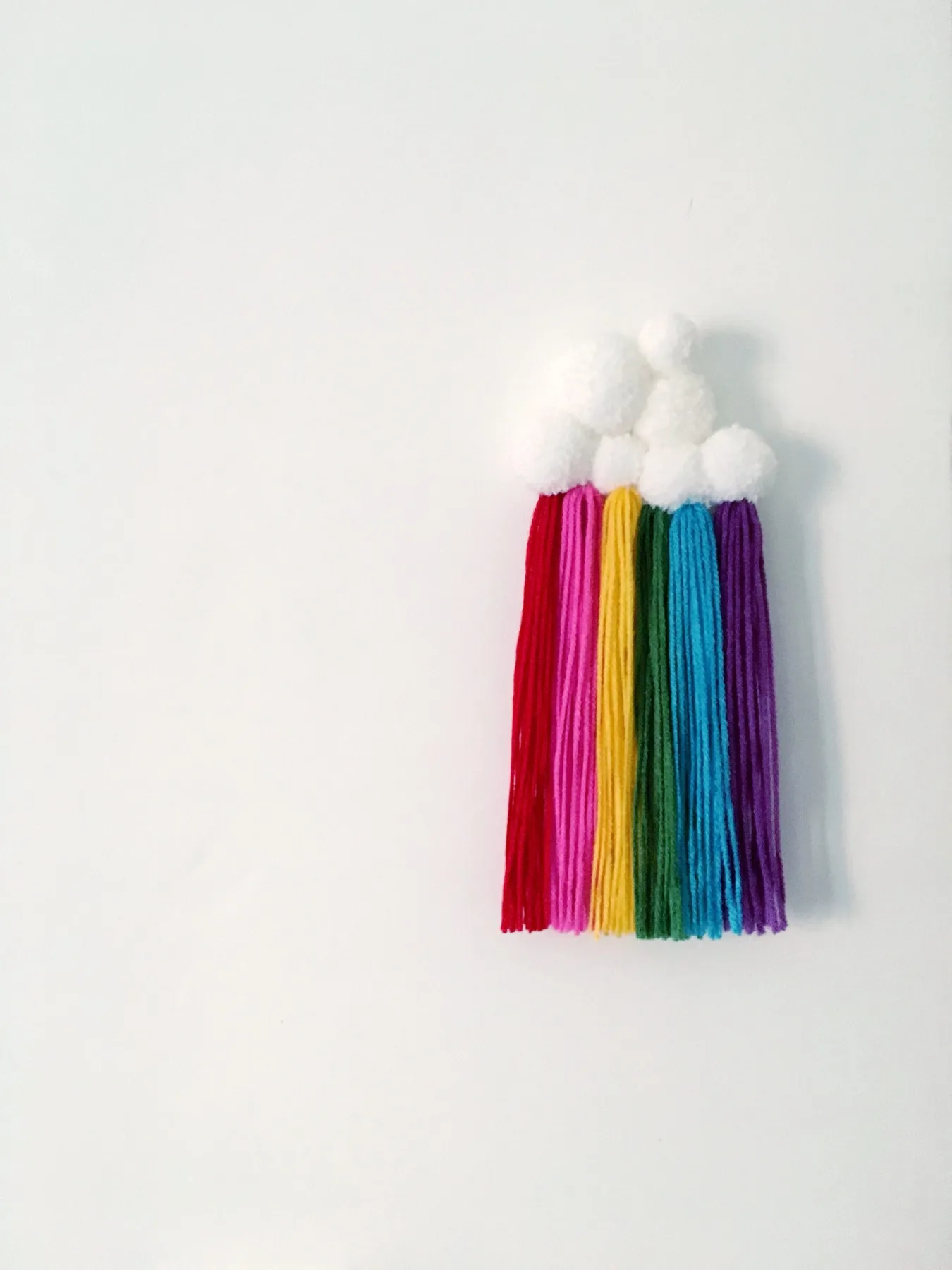 Rainbow Cloud Pom Pom Wall Decor