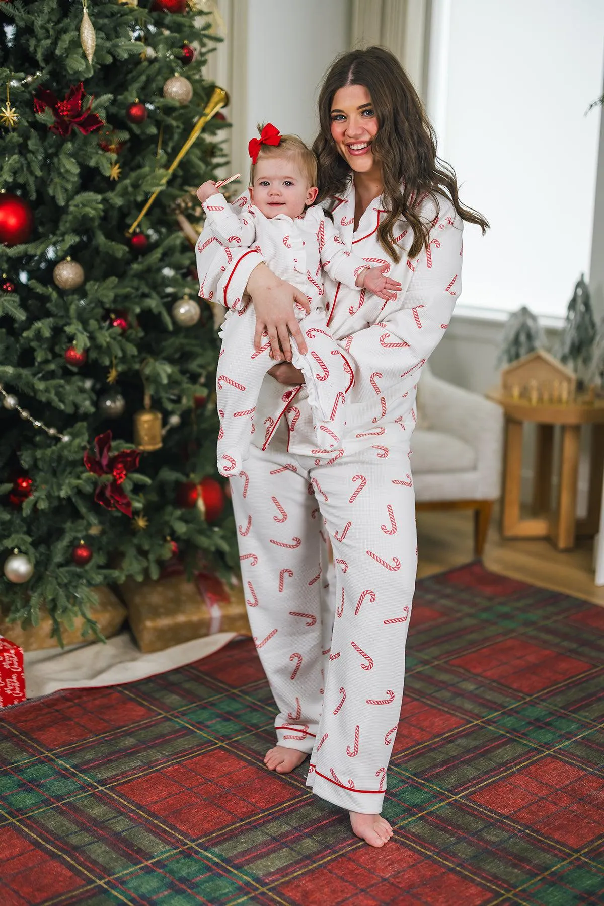 Red And White Striped Christmas Pajamas Matching Christmas Pjs Red And White Striped Family Pajamas Wonderful Time Matching Red White Family Christmas Pajamas
