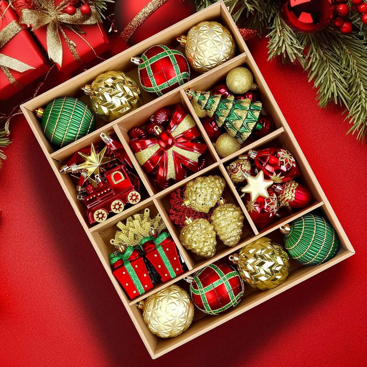 Red & Green Christmas Ornaments - All The Fall Things