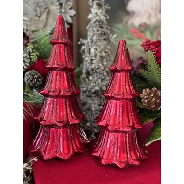 Red Mercury Glass Trees in Metropolis IL - Creations The Florist