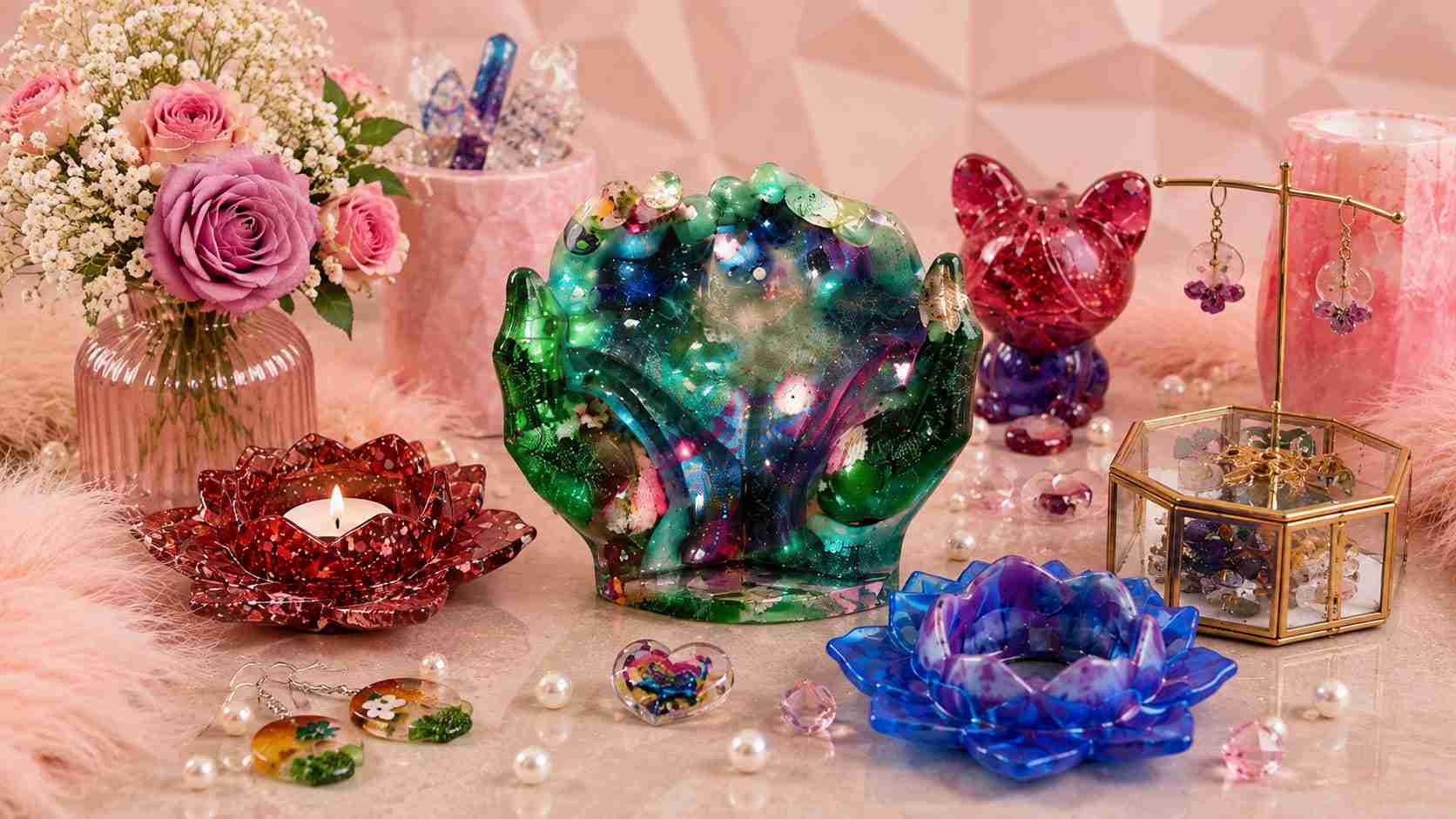 Resin Tray Resin Décor Decorative Jars DOLLAR STORE MARBLED RESIN TRAY Home Decor Videos Mad In